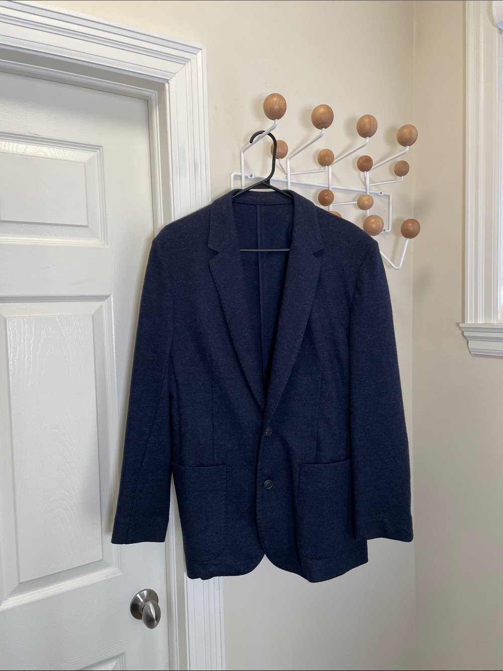 Lacoste - Wool Blend Lightweight Blazer Sports Jacket - Navy - 52